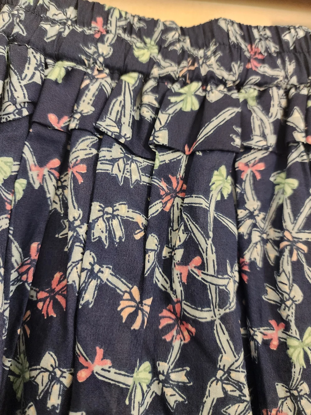 Simply Southern Ophelia Maxi Floral Bow Print Skirt with Gold Logo Plate
